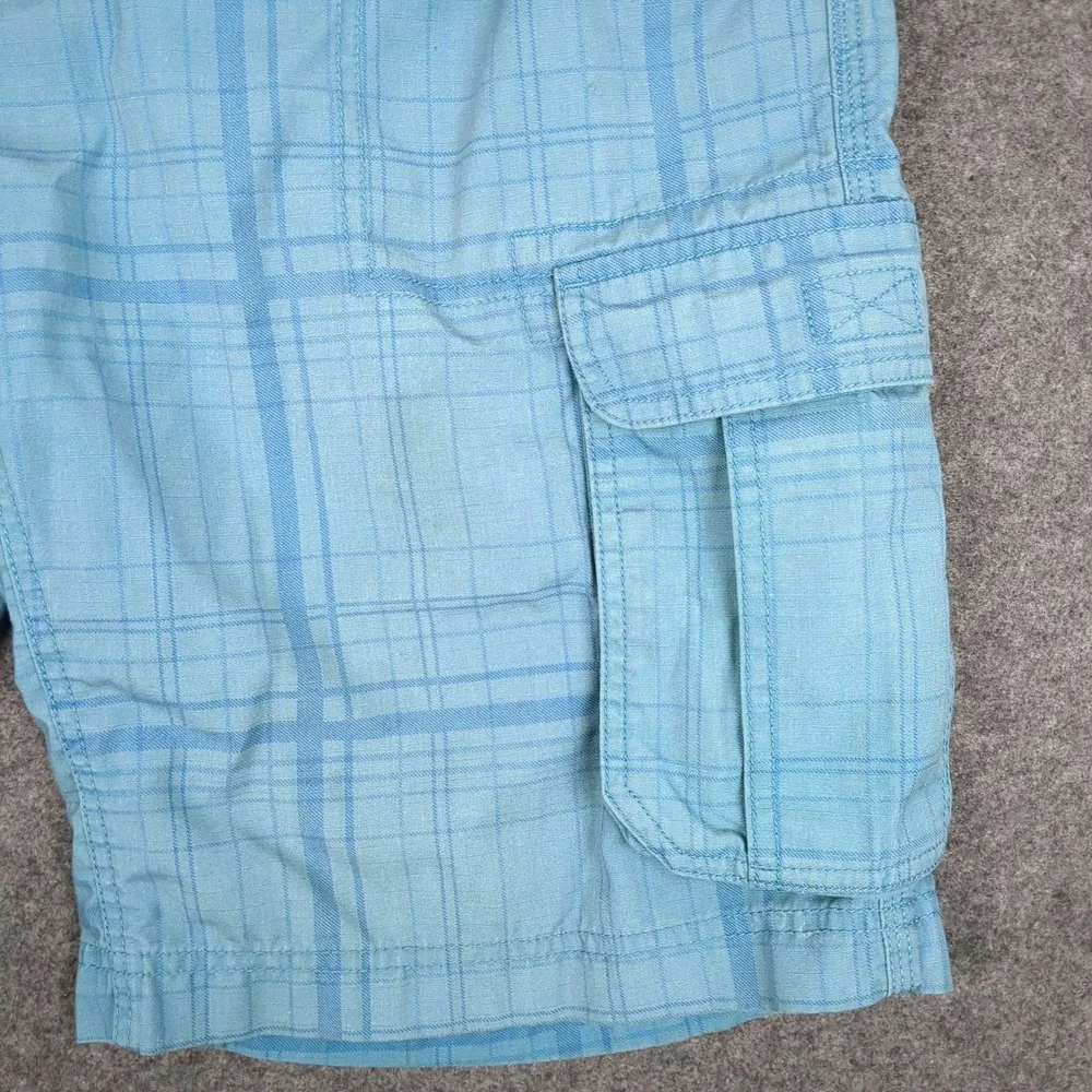 The North Face Cargo Shorts Plaid Blue Mens Size‎ 36 Regular California Heritage